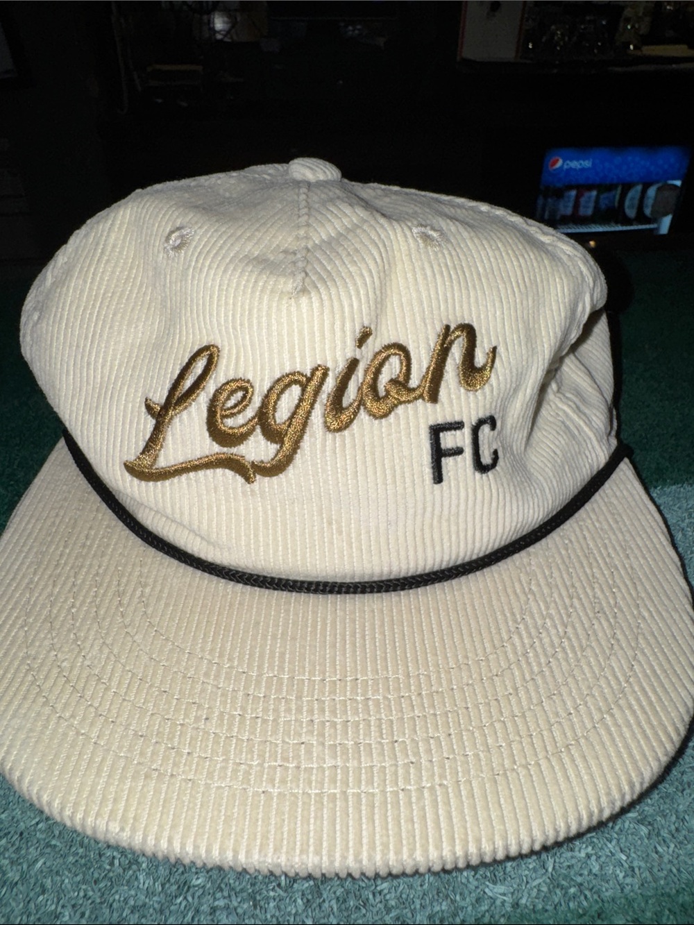 Birmingham Legion FC Cream Corduroy Baseball Cap with Black Trim